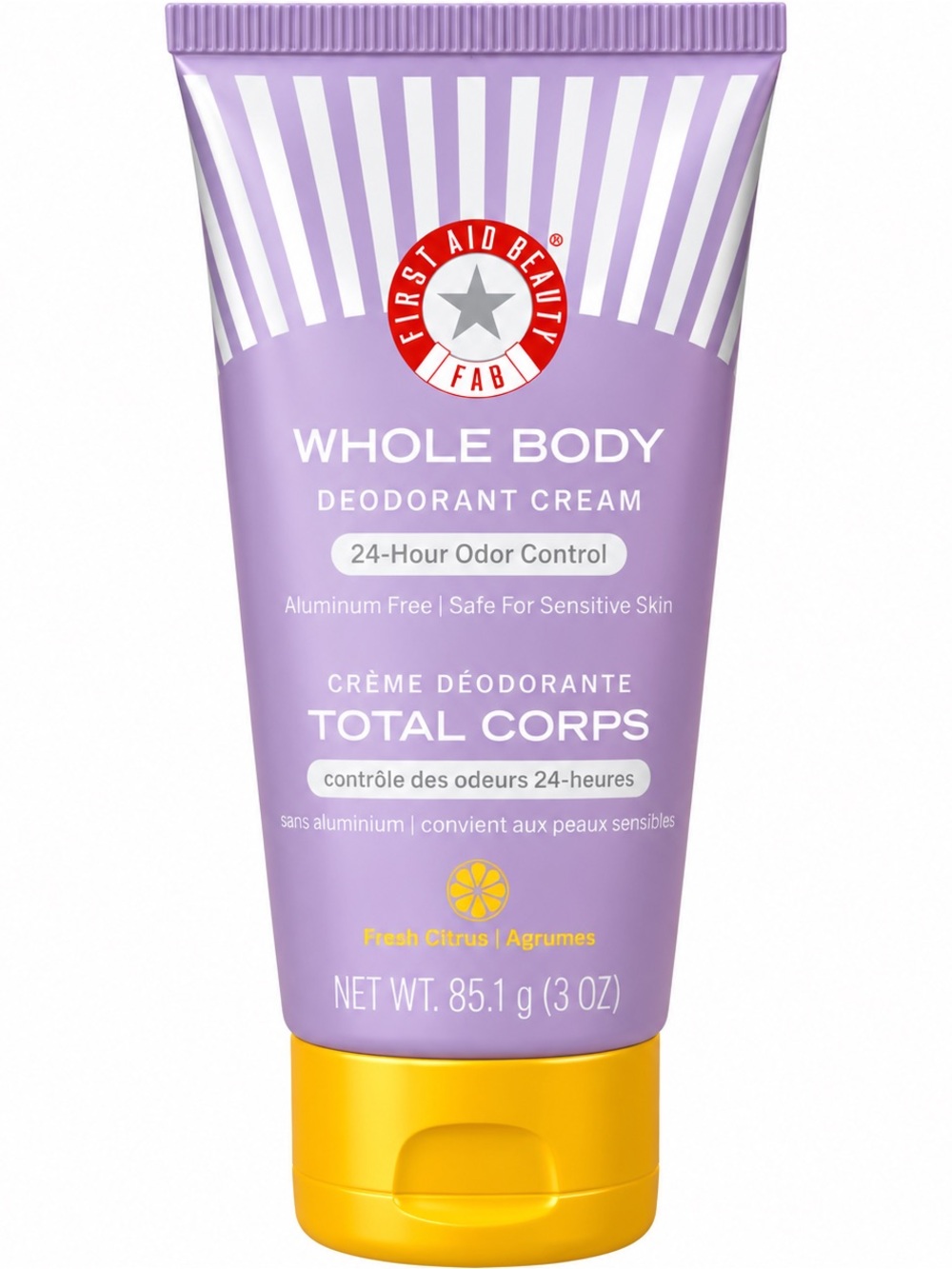 First Aid Beauty Whole Body Deodorant Cream - Lavender and Yellow